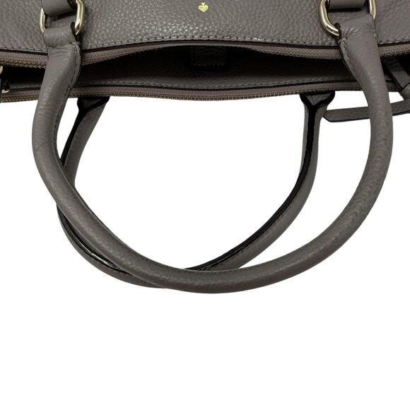 KATE SPADE Mulberry Street Gray Pebbled Leather Classic Handbag Purse READ - Picture 16 of 16